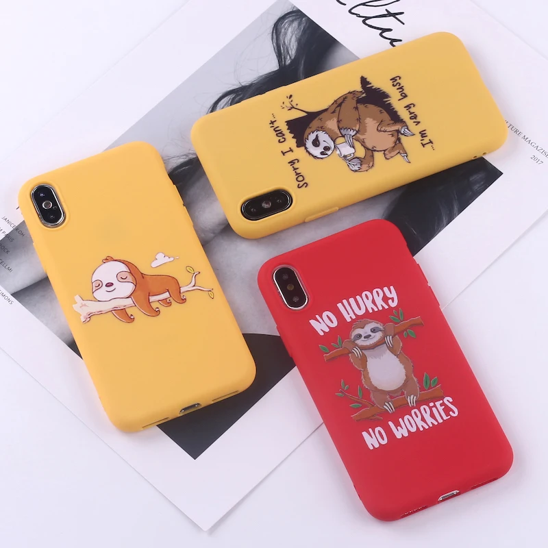 Cute Sloth Cartoon Animals Funny Soft Silicone Candy Case Cover Coque Fundas For iPhone13 12 11 Pro Max 8 8Plus X XS Max 7 7Plus
Cute Sloth Cartoon Animals Funny Soft Silicone Candy Case Cover Coque Fundas For iPhone13 12 11 Pro Max 8 8Plus X XS Max 7 7Plus
