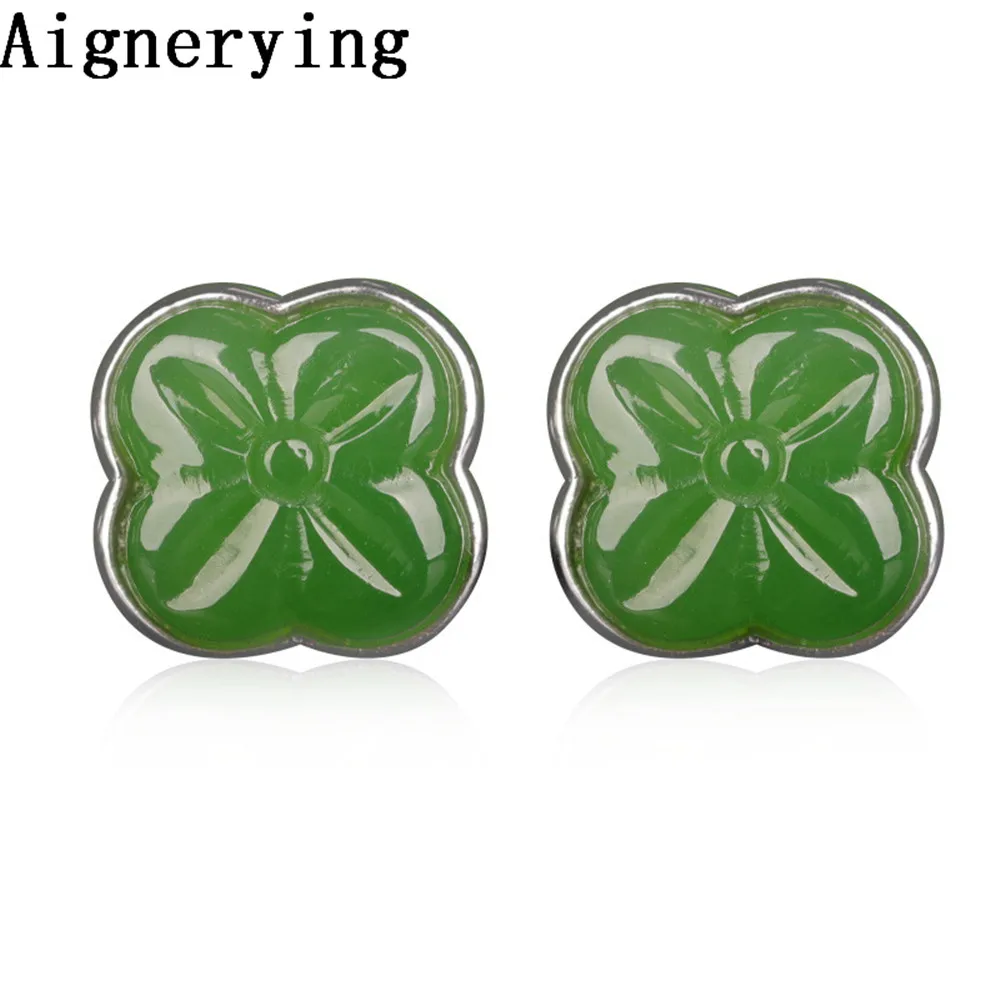 Vintage Earings 925 sterling Silver Hollow Four-leaf clover Green Jade Fine Jewelry trend Cute For Women Gift Tray with Box
Vintage Earings 925 sterling Silver Hollow Four-leaf clover Green Jade Fine Jewelry trend Cute For Women Gift Tray with Box