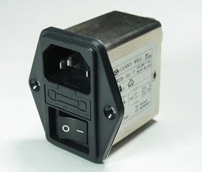 

1pcs power socket insured CANNY WELL EMI power filter CW2B-6A-T AC110V-250V 10A