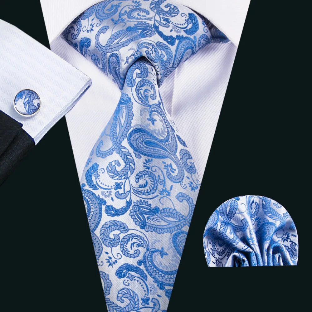 Barry.Wang New Men`s Tie Silk Jacquard Woven Gravata Necktie Hanky Cufflinks Set For Business Wedding Party FA-1618
Barry.Wang New Men`s Tie Silk Jacquard Woven Gravata Necktie Hanky Cufflinks Set For Business Wedding Party FA-1618
