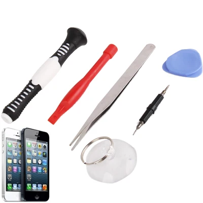 6 in 1 (Sucker+Crowbar+Pry panel+Tweezers+Screwdriver Handle+Dual Screwdriver Hand) Special Opening Tools Sets for iPhone 5 & 5S
6 in 1 (Sucker+Crowbar+Pry panel+Tweezers+Screwdriver Handle+Dual Screwdriver Hand) Special Opening Tools Sets for iPhone 5 & 5S