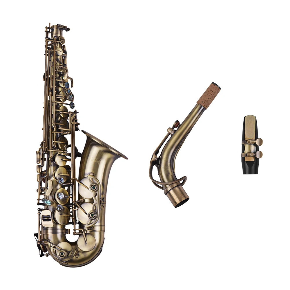 High Grade Antique Finish Eb E-flat Alto Saxophone Sax Shell Key Carve Pattern Woodwind Instrument with Case Other Aeccessaries
High Grade Antique Finish Eb E-flat Alto Saxophone Sax Shell Key Carve Pattern Woodwind Instrument with Case Other Aeccessaries