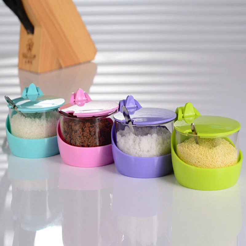 4 Pieces Per Set Pepper Bottle Four Colors Mix Lead Free Glass Spice Storage Jar With Spoon Free Shipping
4 Pieces Per Set Pepper Bottle Four Colors Mix Lead Free Glass Spice Storage Jar With Spoon Free Shipping