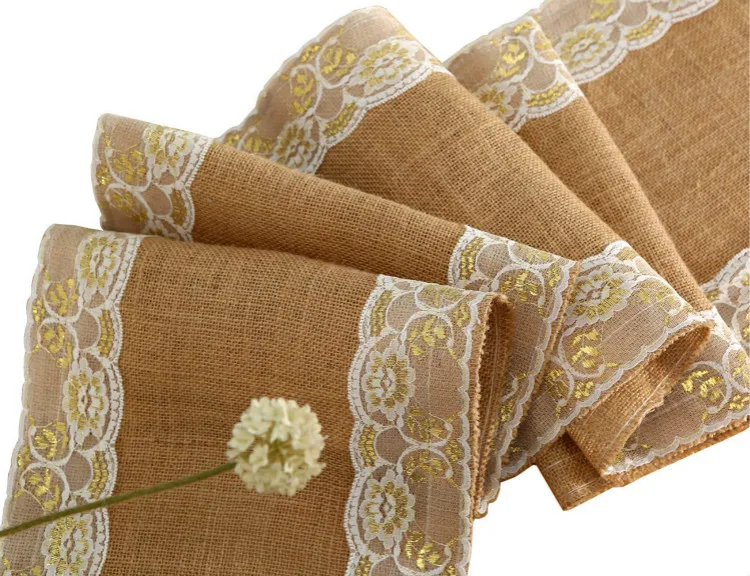 Natural Burlap Gold Lace Table Runner, Vintage Burlap Wedding Table Runner, Farmhouse Country Rustic Wedding Party Table Runner
Natural Burlap Gold Lace Table Runner, Vintage Burlap Wedding Table Runner, Farmhouse Country Rustic Wedding Party Table Runner