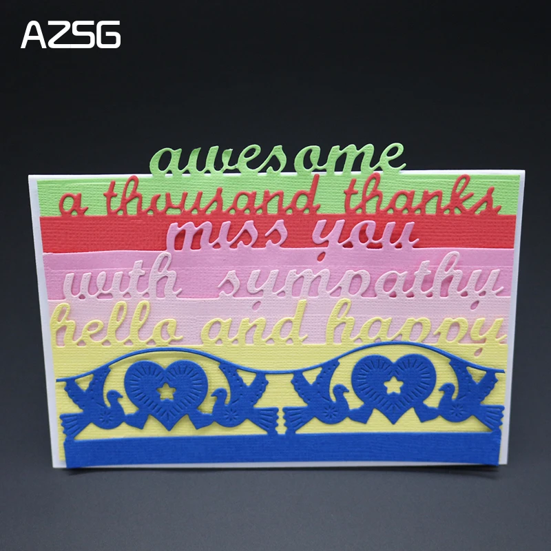 AZSG Blessing Letters Metal Cutting Dies for Scrapbooking Photo Album Embossing DIY Paper Cards Making Decorative Stencil Craft
AZSG Blessing Letters Metal Cutting Dies for Scrapbooking Photo Album Embossing DIY Paper Cards Making Decorative Stencil Craft