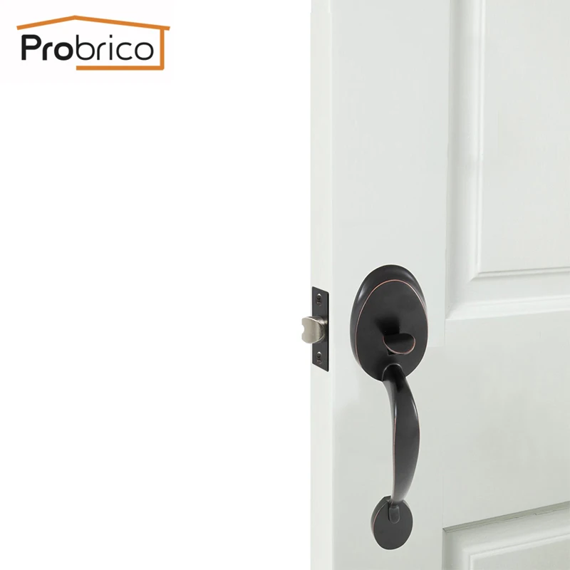 Probrico пассаж двери Handleset межкомнатные замок масла втирают бронзу Knobset цинковый