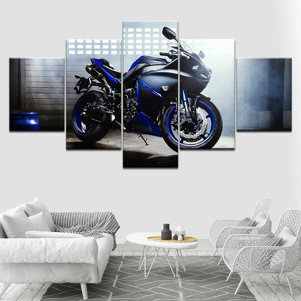 Cool Racing Motorcycle 5 Piece HD Wallpapers Art Canvas Print modern Poster Modular art painting for Living Room Home Decor
Cool Racing Motorcycle 5 Piece HD Wallpapers Art Canvas Print modern Poster Modular art painting for Living Room Home Decor