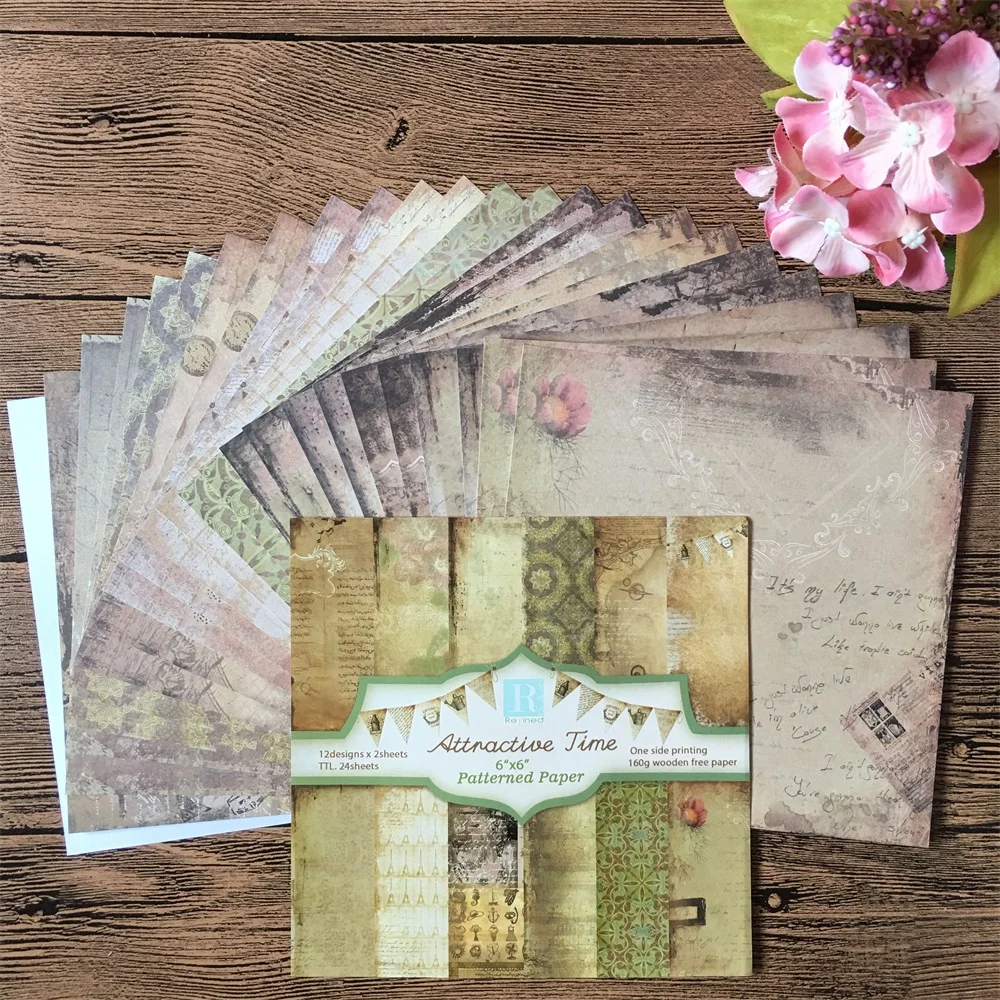 24pcs 6*6inch Attractive Time Patterned Paper Pack for Scrapbooking DIY Happy Planner Card Making Journal Project
24pcs 6*6inch Attractive Time Patterned Paper Pack for Scrapbooking DIY Happy Planner Card Making Journal Project