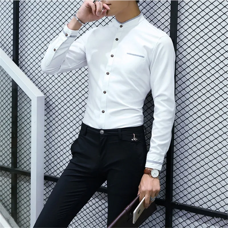 Spring Autumn Male Fashion Male Blue ShirtsLoldeal Mandarin Collar Fashion Multi-Colors Long Sleeve Casual Shirt Plus Size
Spring Autumn Male Fashion Male Blue ShirtsLoldeal Mandarin Collar Fashion Multi-Colors Long Sleeve Casual Shirt Plus Size