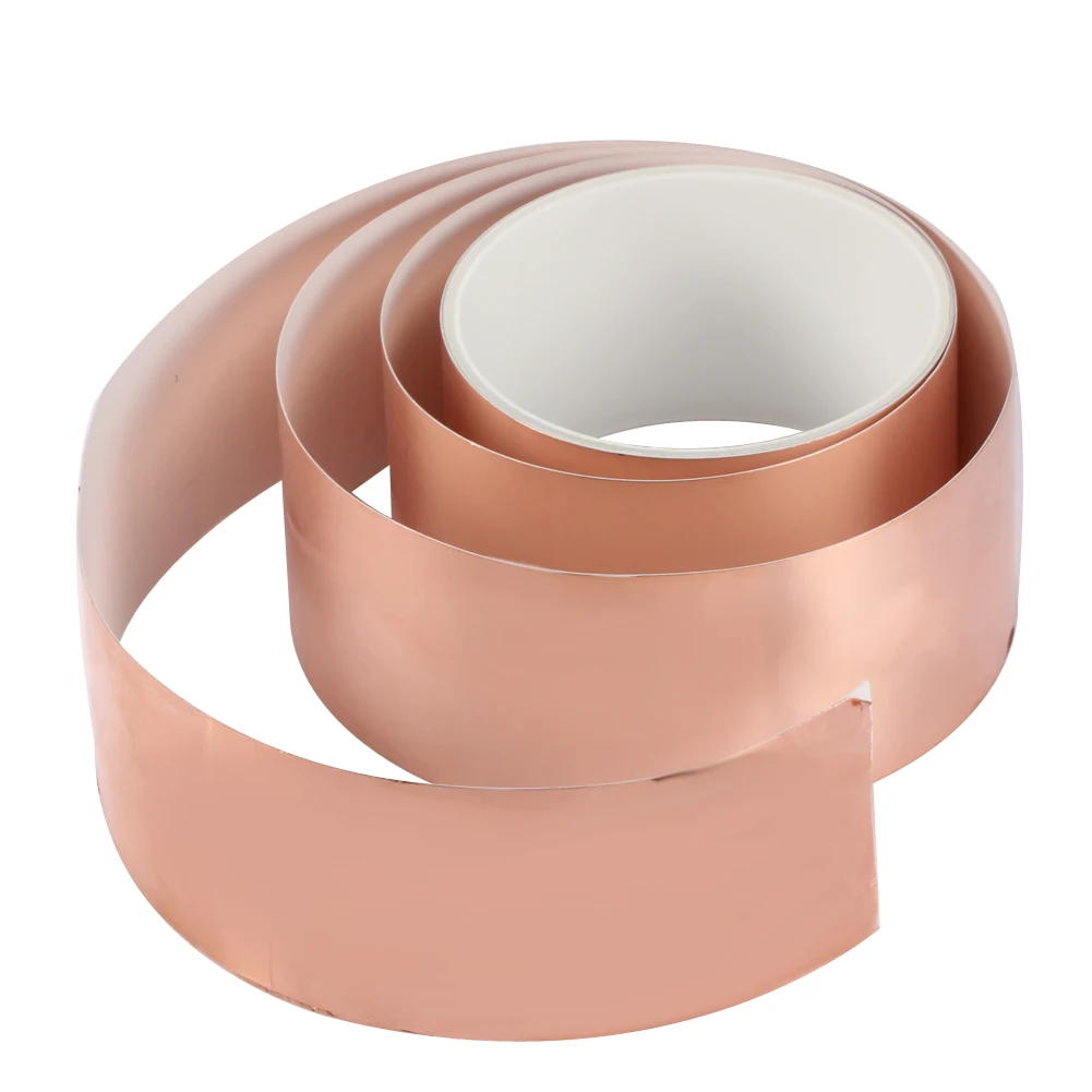 50mm x 2m One Side Copper Foil Tape EMI Shielding Guitar Slug Snail Barrier Single Conductive Adhesive for Guitar
50mm x 2m One Side Copper Foil Tape EMI Shielding Guitar Slug Snail Barrier Single Conductive Adhesive for Guitar