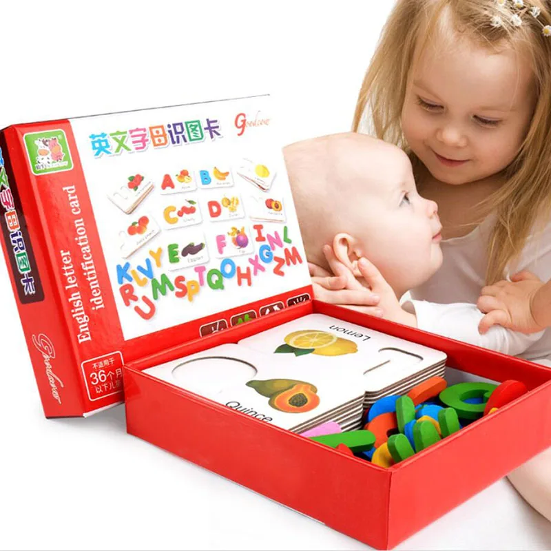 Creative Children Wooden Letter Fruits Vegetables Cognitive Card English Letter Identification Card Children Early Puzzle Toys
Creative Children Wooden Letter Fruits Vegetables Cognitive Card English Letter Identification Card Children Early Puzzle Toys
