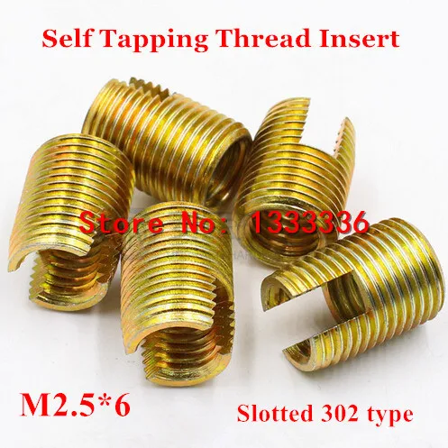 20 шт M2 5*0 45*6 (L) самонарезающая Резьбовая вставка 302 винтовая втулка шлицевого типа