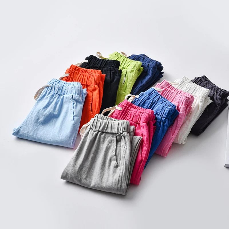 summer Ankle-Length Pants women 2019 new Cotton Loose Pockets Casual Pants Solid color Elastic Waist Harem Pants women's
summer Ankle-Length Pants women 2019 new Cotton Loose Pockets Casual Pants Solid color Elastic Waist Harem Pants women's