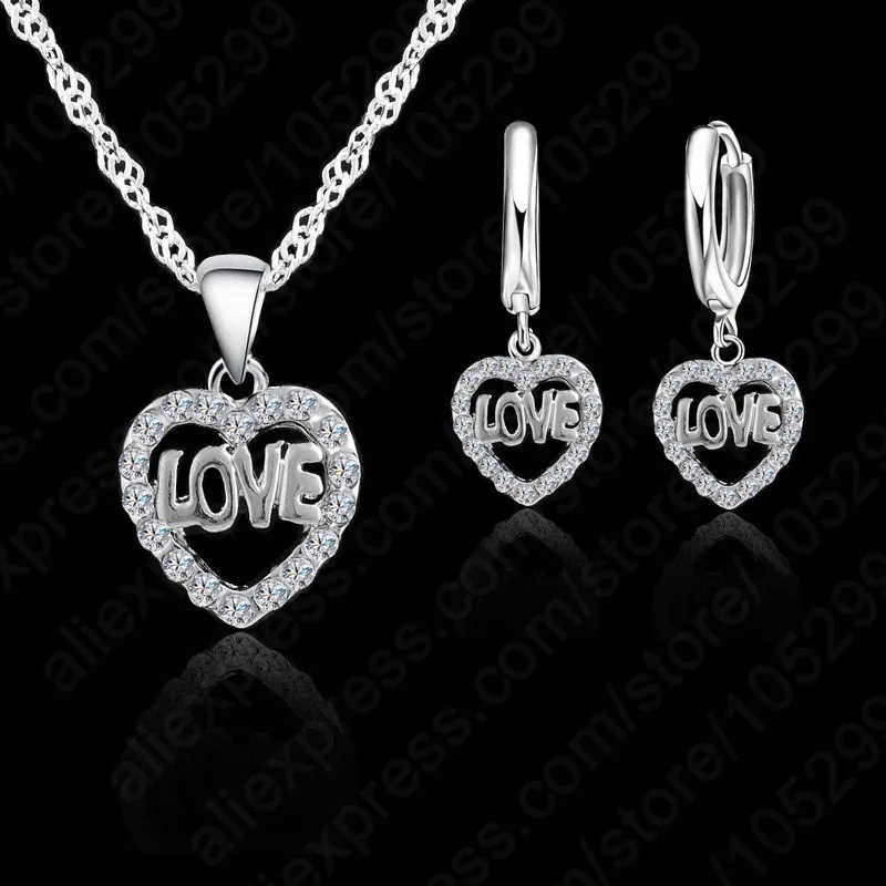 Christmas Gift!!! Fashion Austrian Crystal Set Women Heart Shape Pendant Necklace Women 925 Sterling Silver Jewelry Set
Christmas Gift!!! Fashion Austrian Crystal Set Women Heart Shape Pendant Necklace Women 925 Sterling Silver Jewelry Set