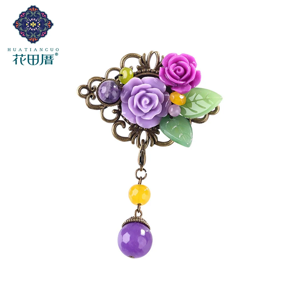 Vintage Purple Resin Flower Beads and leaf Dangle Brooch Handmade Jadeit dangle Beads brooch XZ-17041
Vintage Purple Resin Flower Beads and leaf Dangle Brooch Handmade Jadeit dangle Beads brooch XZ-17041