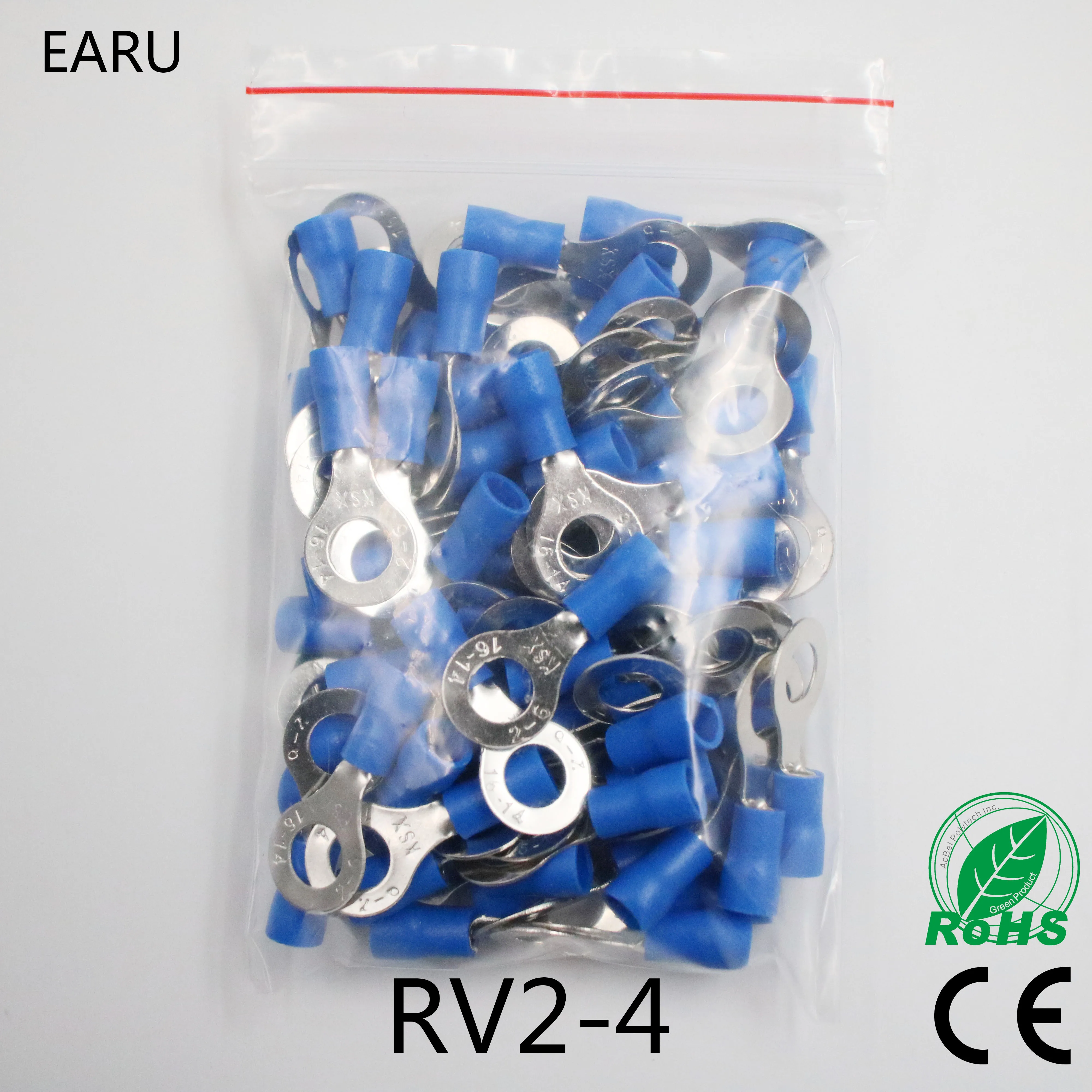 RV2-4 Blue Ring Insulated Wire Connector Electrical Crimp Terminal Cable Wire Connector for 1.5-2.5mm2 100PCS/Pack RV2.5-4 RV
RV2-4 Blue Ring Insulated Wire Connector Electrical Crimp Terminal Cable Wire Connector for 1.5-2.5mm2 100PCS/Pack RV2.5-4 RV