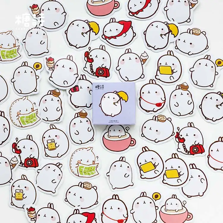 45pcs
abbit DIY cute cartoon creative fun sticker album diary calendar scrapbook student stationery office supplies | Канцтовары для