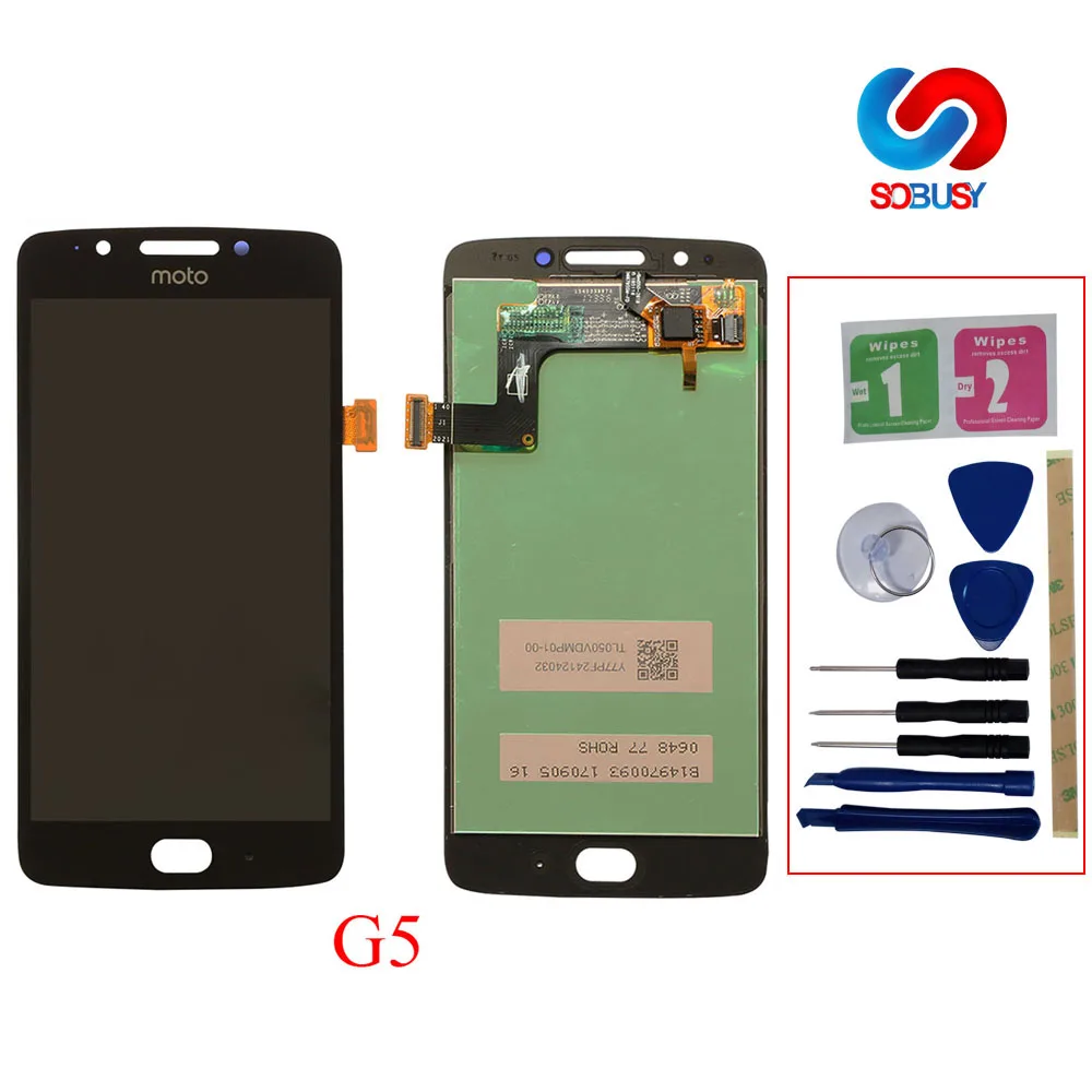 Экран для Motorola Moto G5 XT1672 XT1676 XT1670 ЖК дисплей сенсорный экран панель дигитайзер