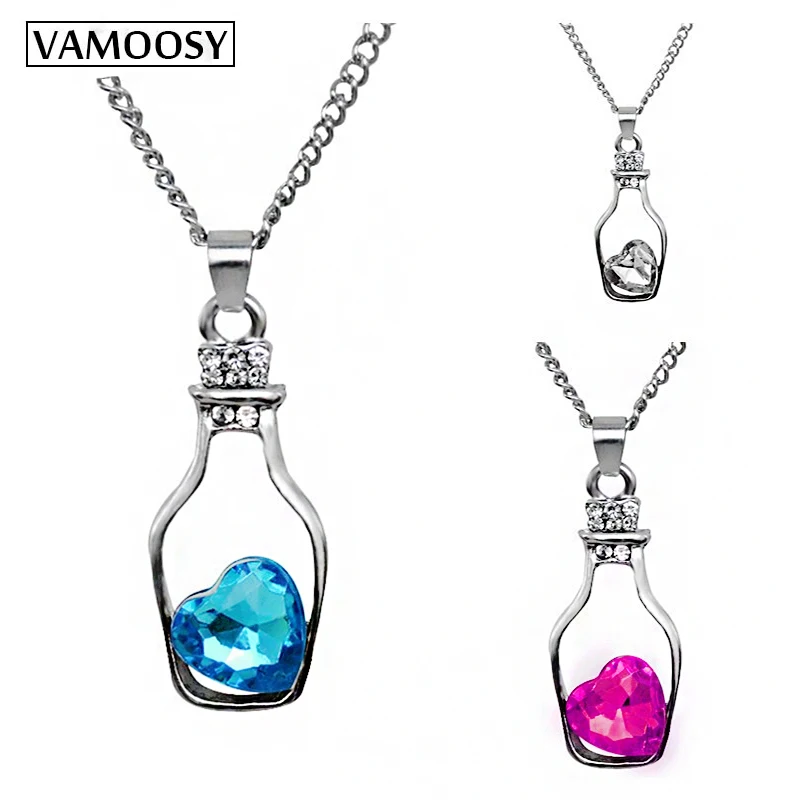 New Women Ladies Fashion Popular Crystal Necklace Love Drift Bottles Gift for Women Boho Layering Chokers Chockers Girl
New Women Ladies Fashion Popular Crystal Necklace Love Drift Bottles Gift for Women Boho Layering Chokers Chockers Girl