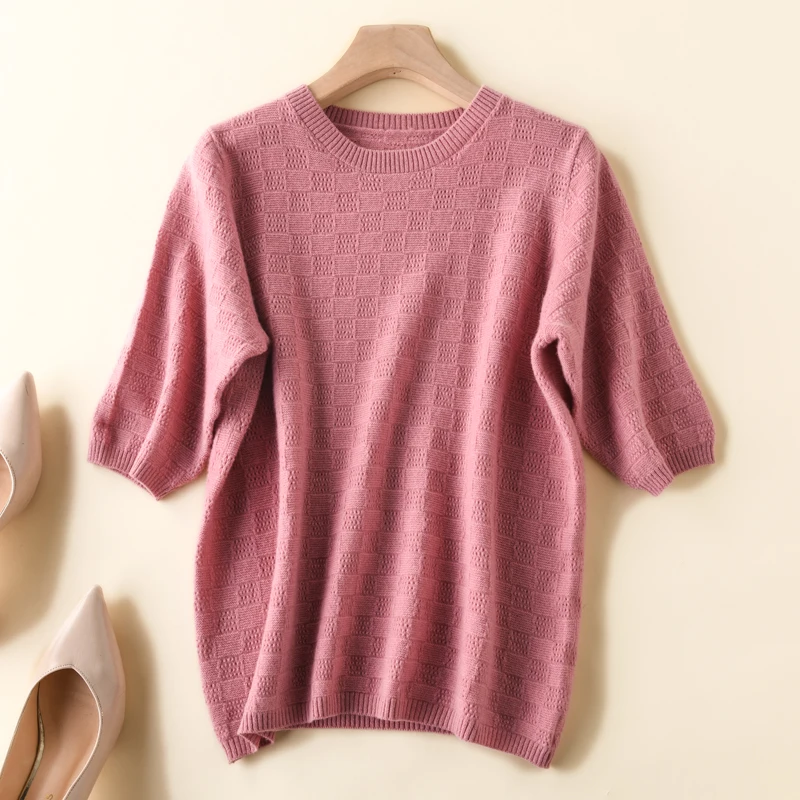 SZDYQH Women Short Sleeve Sweaters 2019 New Spring O-Neck Cashmere Sweater Women Loose Short Sleeve Pullover Knitted Female Tops
SZDYQH Women Short Sleeve Sweaters 2019 New Spring O-Neck Cashmere Sweater Women Loose Short Sleeve Pullover Knitted Female Tops