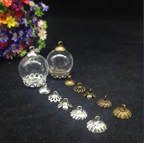 5pcs 20*15mm glass globe bubble with lace tray 8mm beads cap set glass wishing bottle vial pendant necklace diy glass cover dome
5pcs 20*15mm glass globe bubble with lace tray 8mm beads cap set glass wishing bottle vial pendant necklace diy glass cover dome