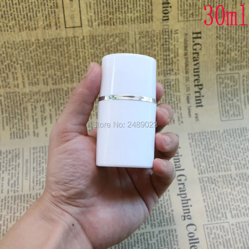 30ml 50ml White Cap White Plastic Airless Pump Bottles Silver Line Empty Cosmetic Containers Packaging Bottle 2pcs/lot In Stock
30ml 50ml White Cap White Plastic Airless Pump Bottles Silver Line Empty Cosmetic Containers Packaging Bottle 2pcs/lot In Stock