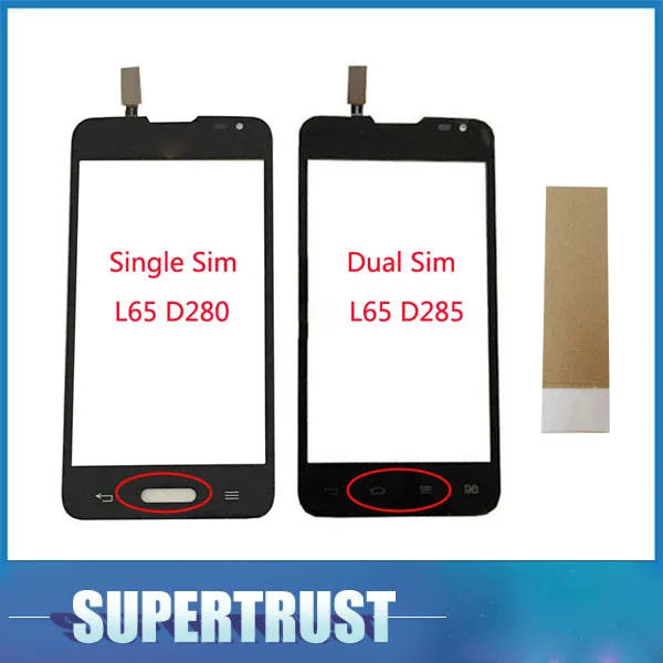 Для LG Series III L65 D280 D280N и D285 двойной сенсорный экран дигитайзер Переднее стекло