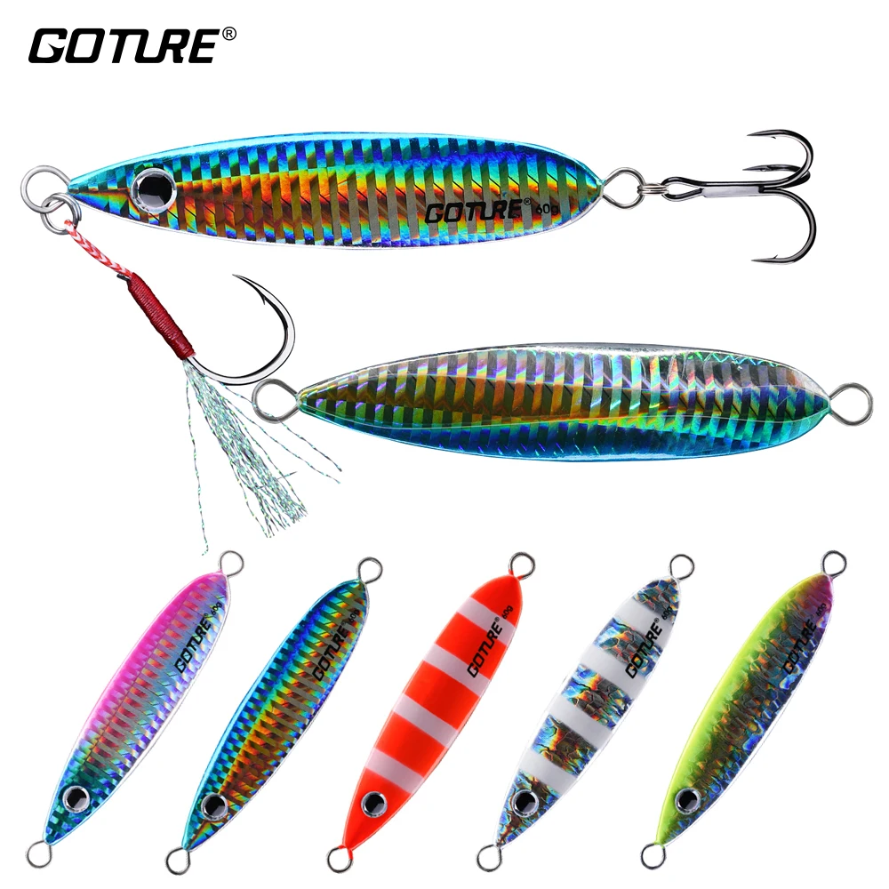Goture Metal Jig Spoon Fishing Lure 40g Wobblers Vertical Artificial Bait Hard Lead Fish Sea Bass Jigging Fishing Lure
Goture Metal Jig Spoon Fishing Lure 40g Wobblers Vertical Artificial Bait Hard Lead Fish Sea Bass Jigging Fishing Lure