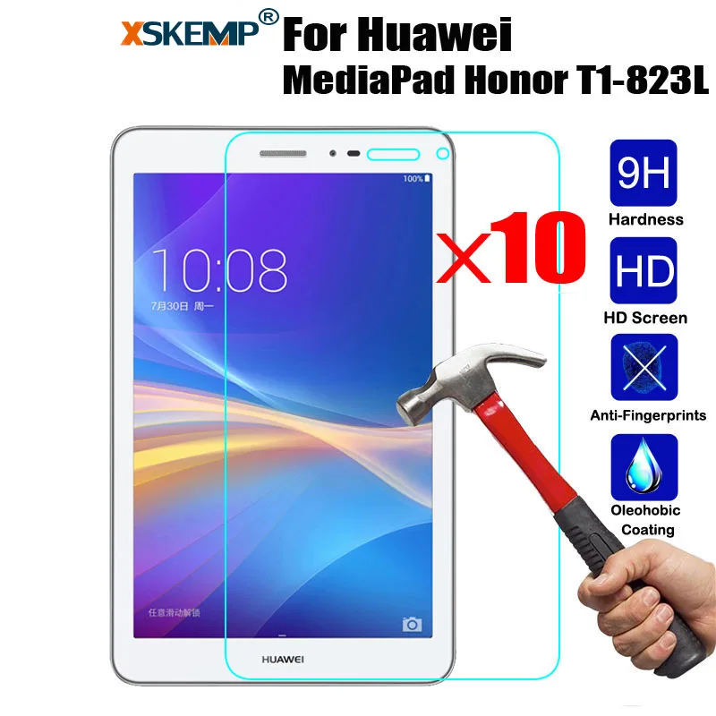 XSKEMP 10 шт./лот 9 H закаленное Стекло для huawei MediaPad Honor 8 "T1 823L Anti Explosion прозрачный