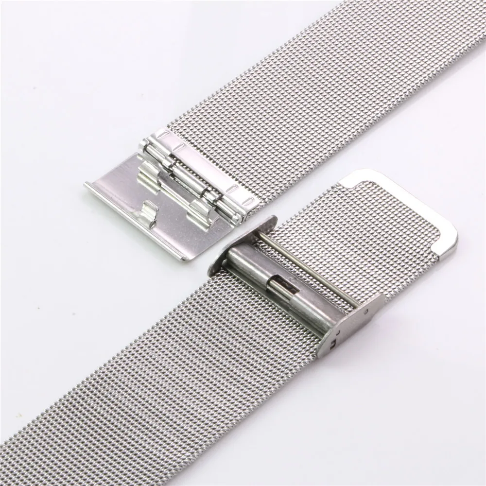 Women Men Silver Stainless Steel Watch Band Replacement 20mm 22mm Fine Mesh Net Metal Strap Bracelet Clasp Watchbands
Women Men Silver Stainless Steel Watch Band Replacement 20mm 22mm Fine Mesh Net Metal Strap Bracelet Clasp Watchbands