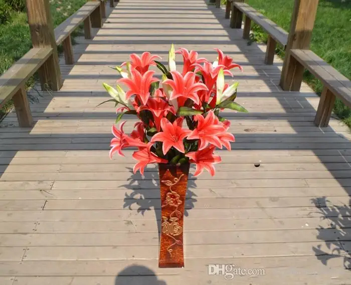 97CM Length Real Touch Artificial Silk Lily Flower Simulation Flower Beautiful Flower Home Wedding Birthday Party Decor
97CM Length Real Touch Artificial Silk Lily Flower Simulation Flower Beautiful Flower Home Wedding Birthday Party Decor
