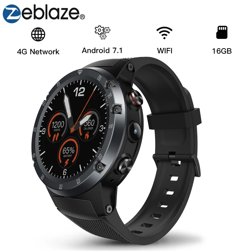Zeblaze Thor 4 Plus Смарт часы водонепроницаемые gps Wifi Android SmartWatch SIM напоминание о