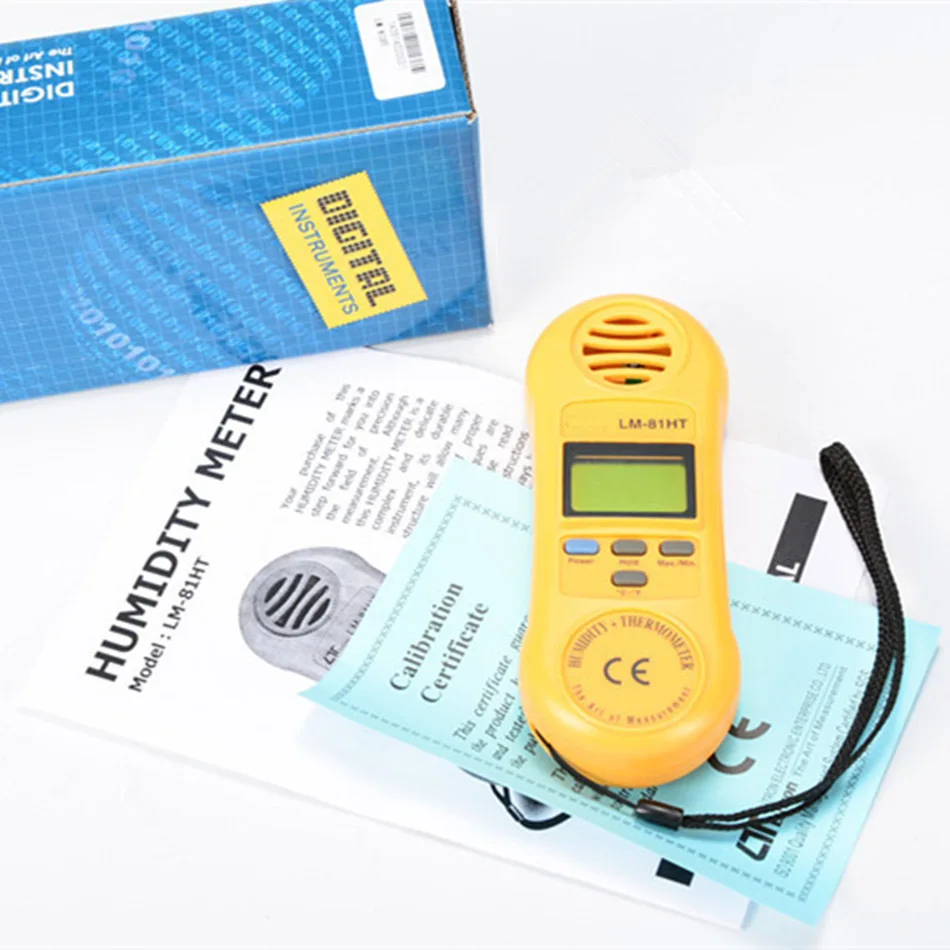 LM-81HT портативный Термогигрометр, чрезвычайно легкий и тщательный внешний вид, управление одной рукой
LM-81HT портативный Термогигрометр, чрезвычайно легкий и тщательный внешний вид, управление одной рукой