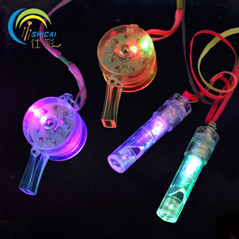 

Colorful child toy flash luminous LED Glow whistle ktv whistle party bar activity supplies noise maker Birthday Gift