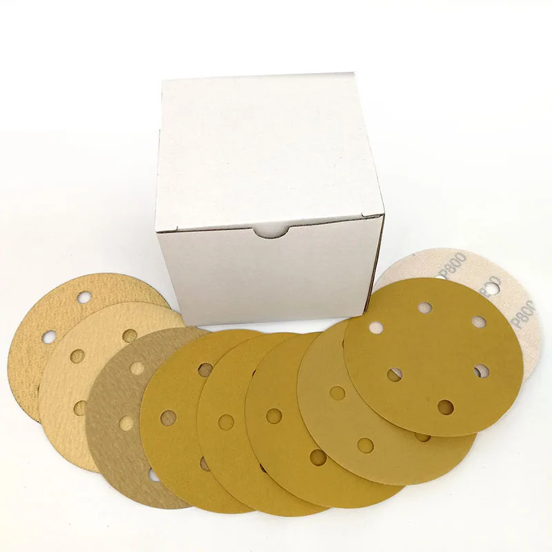 100Pcs 5 Inch 6 Holes Hook and Loop Gold Sandpaper Sanding Disc Aluminium Oxide 60 to 1000 Grits for Metal & Automotive Sanding
100Pcs 5 Inch 6 Holes Hook and Loop Gold Sandpaper Sanding Disc Aluminium Oxide 60 to 1000 Grits for Metal & Automotive Sanding