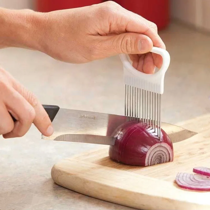 Easy Cut Onion Holder Fork Stainless Steel Onion Cutter Slicer Vegetable Tomato Holder Cutter potato cutter kitchen accessories
Easy Cut Onion Holder Fork Stainless Steel Onion Cutter Slicer Vegetable Tomato Holder Cutter potato cutter kitchen accessories