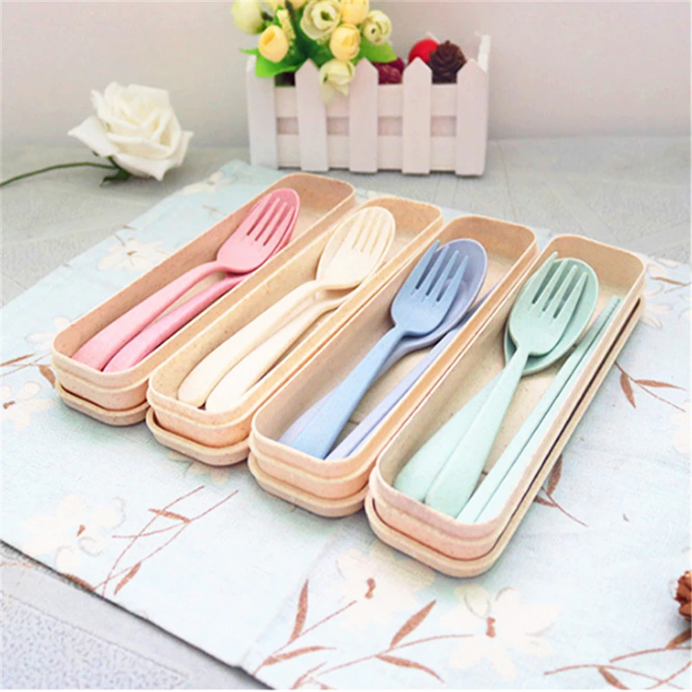 Portable Wheat Straw Tableware Cutlery Set Three Piece For Children Adult Travel Cutlery Kit Gift Dinnerware Set
Portable Wheat Straw Tableware Cutlery Set Three Piece For Children Adult Travel Cutlery Kit Gift Dinnerware Set