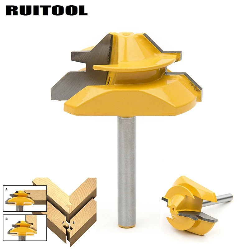 Фрезы для деревообработки 1/4 дюйма под углом 45 градусов|router bit|wood cuttermiter router bit |