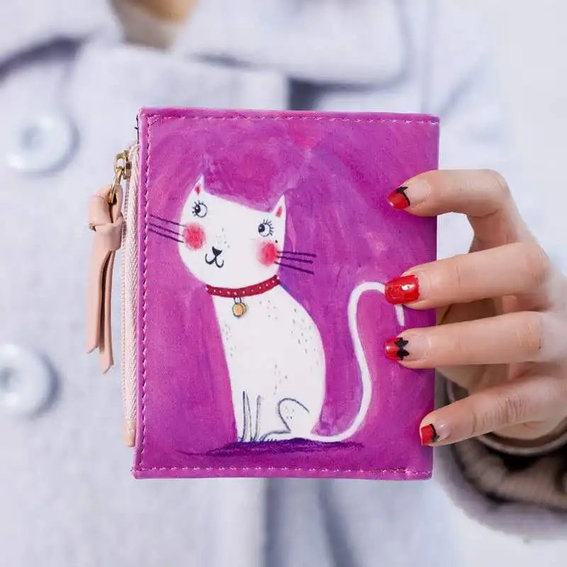 Креативный кошелек с рисунком для женщин, короткий кошелек на молнии с животными, кошелек для монет, модный кошелек из искусственной кожи с ... 
Креативный кошелек с рисунком для женщин, короткий кошелек на молнии с животными, кошелек для монет, модный кошелек из искусственной кожи с ...