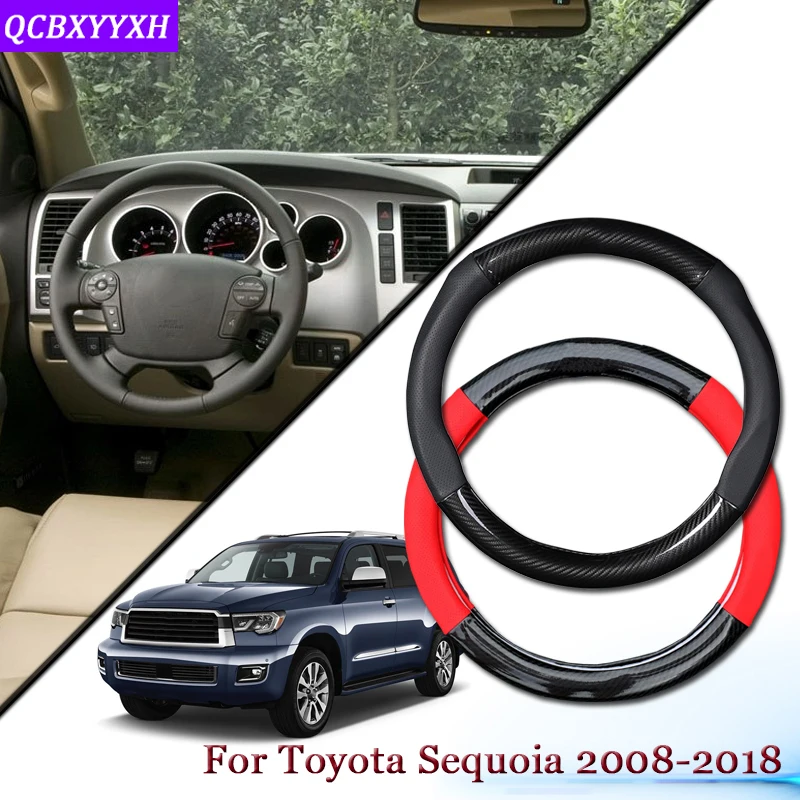 Car Carbon Fiber Leather Car Steering Wheel Cover Car Steering-wheel Hubs Automobiles Accessories For Toyota Sequoia 2008-2018
Car Carbon Fiber Leather Car Steering Wheel Cover Car Steering-wheel Hubs Automobiles Accessories For Toyota Sequoia 2008-2018