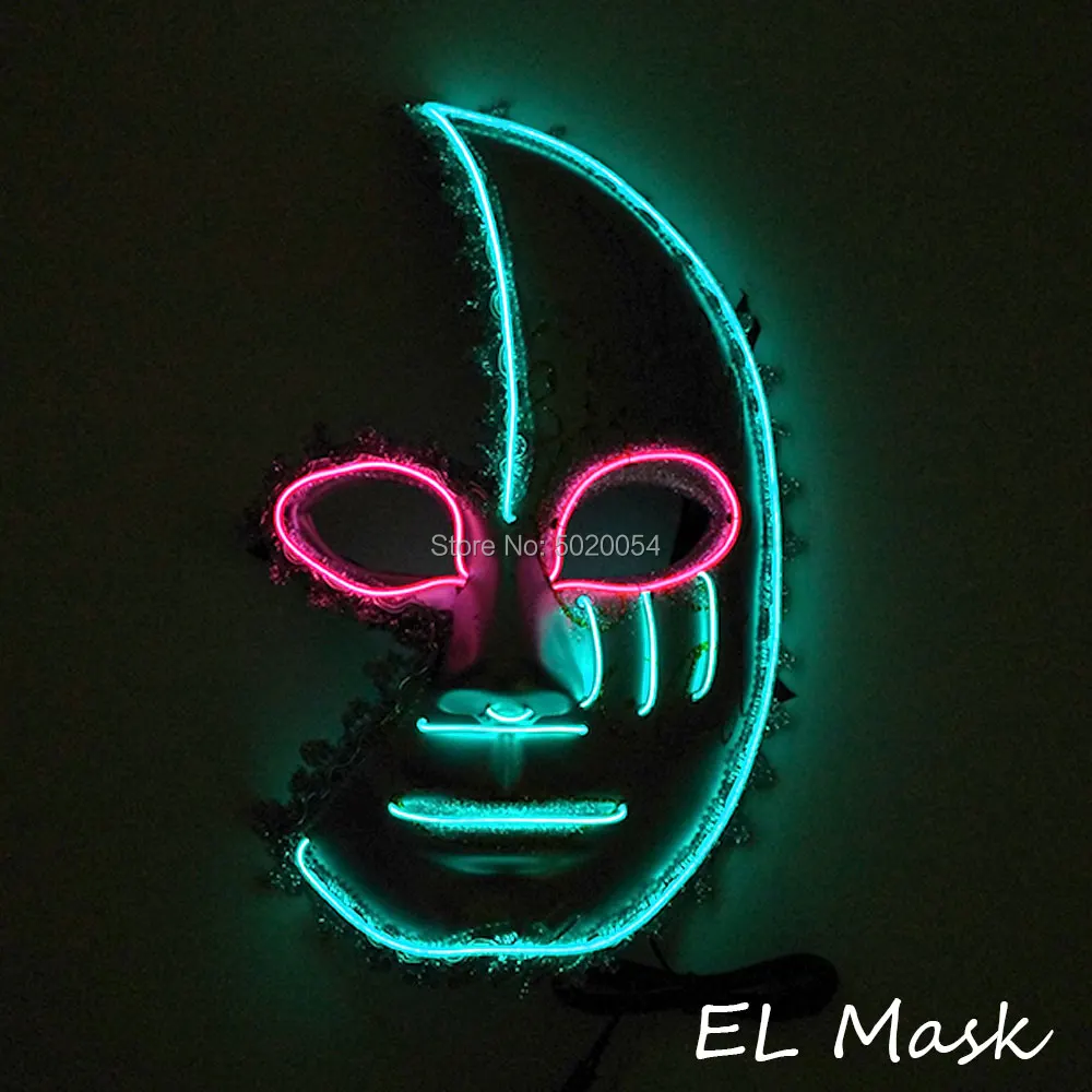 New arrival EL Flashing Mask Sound Activated Halloween Anonoymous Cosplay Mask LED Prom Masque Light Up Masks
New arrival EL Flashing Mask Sound Activated Halloween Anonoymous Cosplay Mask LED Prom Masque Light Up Masks