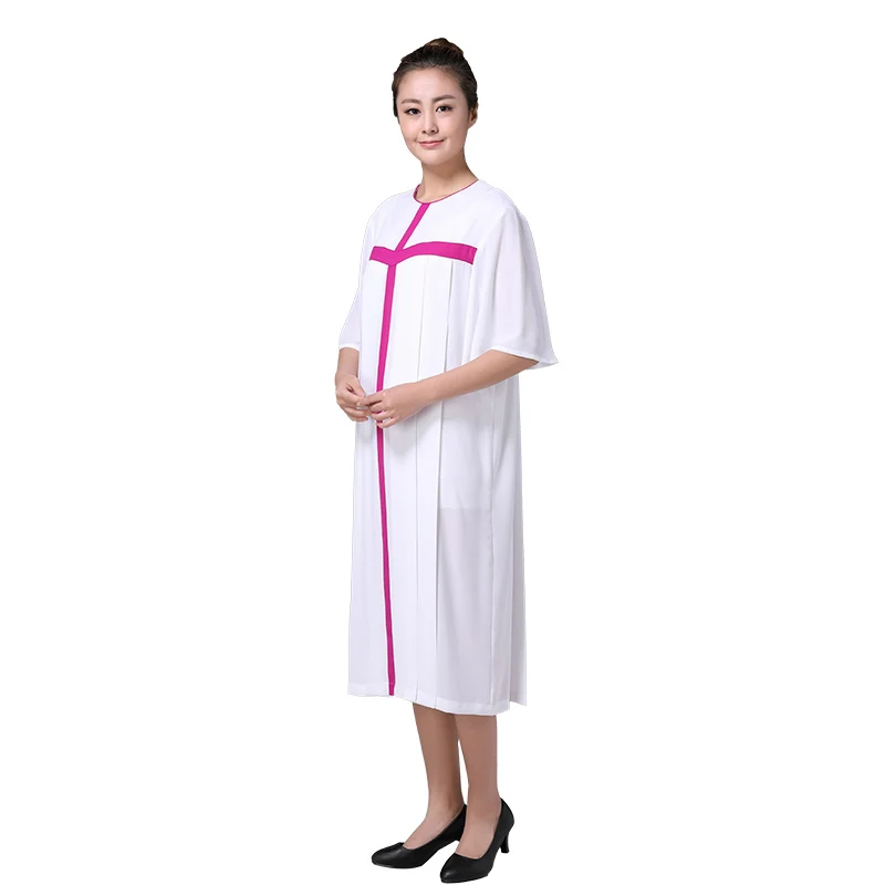 Europe Standard Quality Christian church Unisex choir dress Ecclesiastical robe Chasuble Priest vestments Summer Singing Gown |