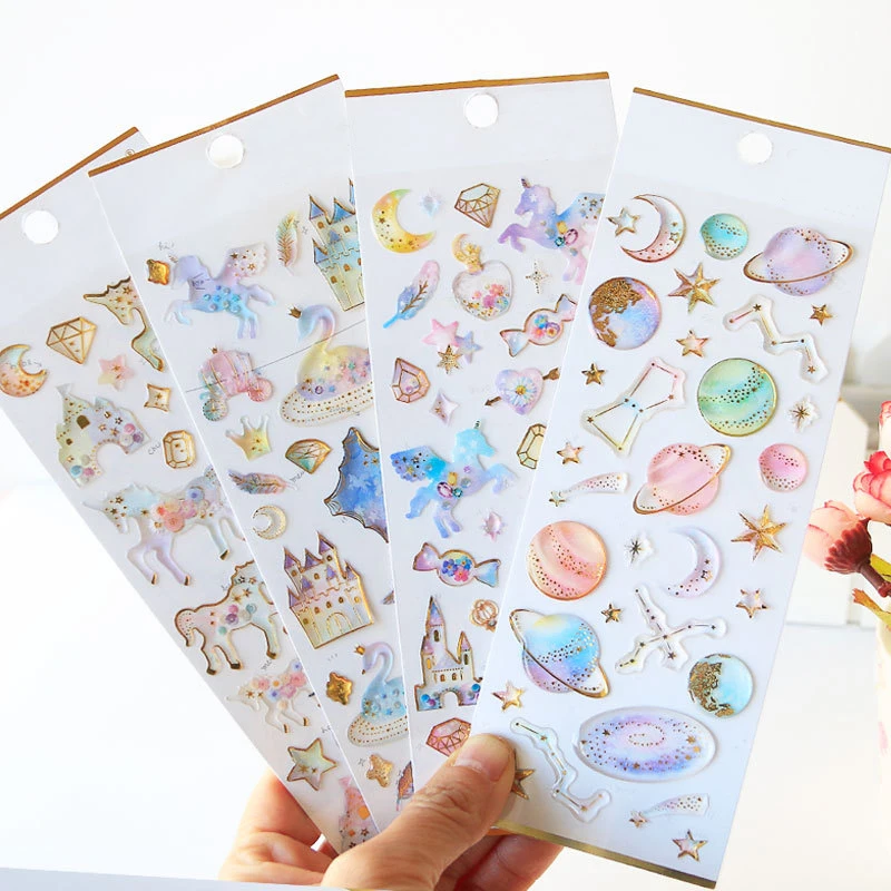 1Pc Pegasus Unicorn Castle Label Stickers Set Decorative Stationery Starry Sky Stickers Scrapbooking DIY Diary Album Stick Label
1Pc Pegasus Unicorn Castle Label Stickers Set Decorative Stationery Starry Sky Stickers Scrapbooking DIY Diary Album Stick Label