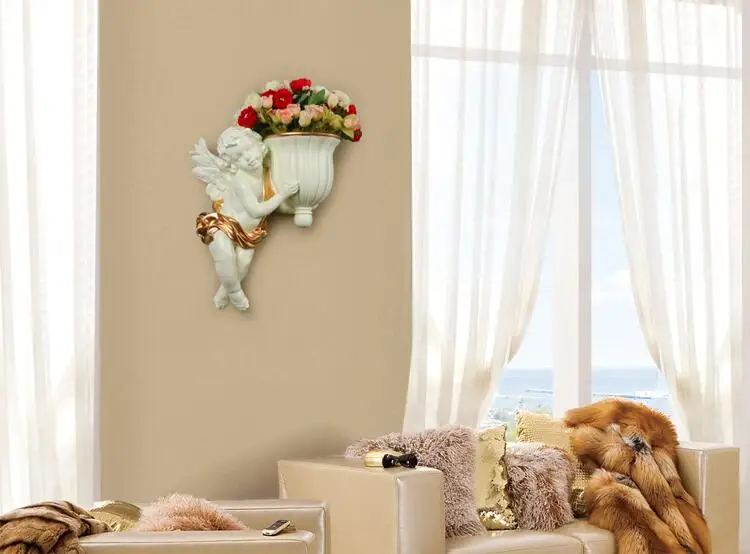Modern 3D Resin Wall Hanging Angel Vase+Artificial Flower Crafts Decoration Home Livingroom Sofa Wall Sticker Mural Ornaments
Modern 3D Resin Wall Hanging Angel Vase+Artificial Flower Crafts Decoration Home Livingroom Sofa Wall Sticker Mural Ornaments