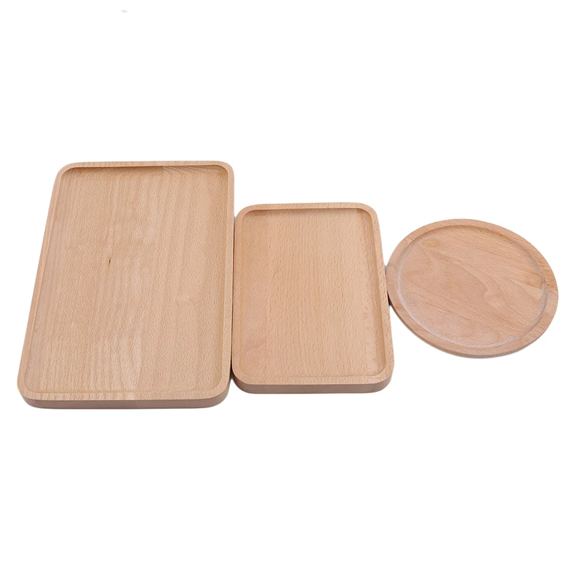Round/square wooden cake tray kitchen baking dessert hotel delivery dining gadget | Дом и сад
