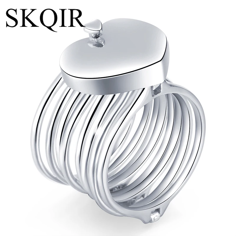 SKQIR Female Luxury Ring Stainless Steel Silver Color Multilayer Rings For Women Stainless Steel Multifunction Unique Jewelry
SKQIR Female Luxury Ring Stainless Steel Silver Color Multilayer Rings For Women Stainless Steel Multifunction Unique Jewelry
