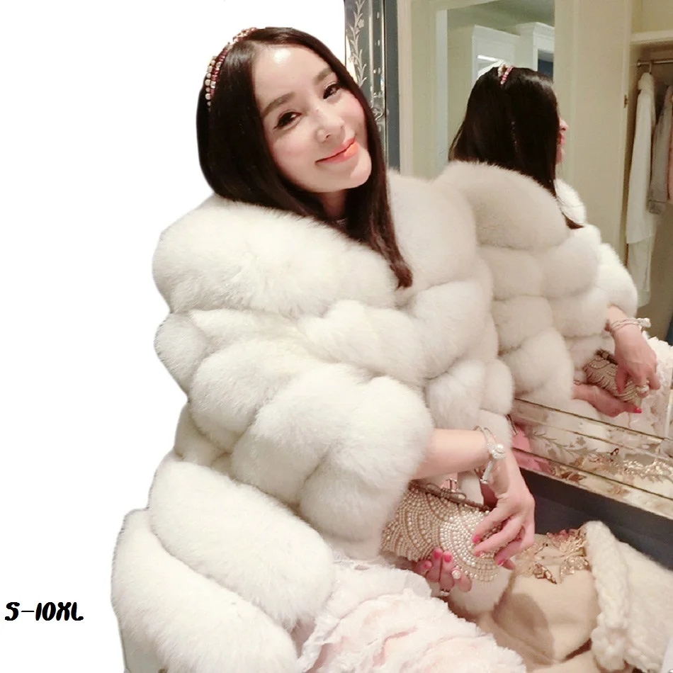 New fur coat imitation fox faux fur coat 2020 long 65CM-80CM fashion high quality fox coat horizontal Fake fur coat Female vest
New fur coat imitation fox faux fur coat 2020 long 65CM-80CM fashion high quality fox coat horizontal Fake fur coat Female vest