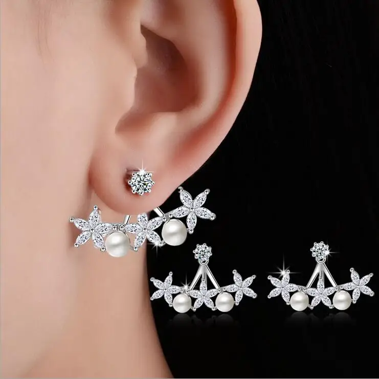New arrival high quality fashion pearl crystal flower 925 sterling silver ladies stud earrings jewelry wholesale gift
New arrival high quality fashion pearl crystal flower 925 sterling silver ladies stud earrings jewelry wholesale gift