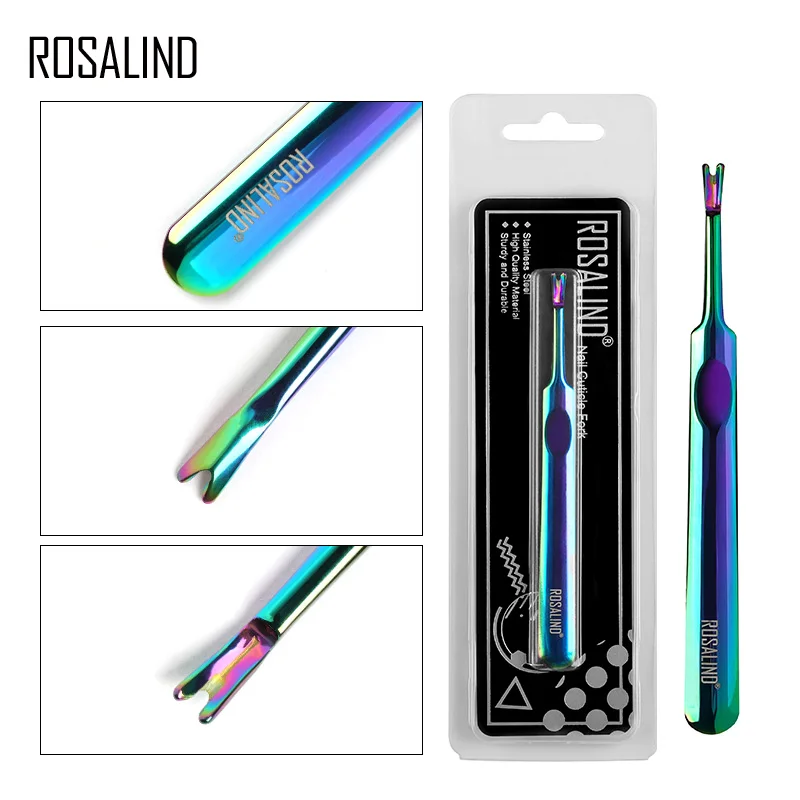 ROSALIND Nail Cuticle Remover Gel Nail Polish Pusher Rainbow Titanium Dead Skin Fork 1PCS Stainless Steel Manicure Tool
ROSALIND Nail Cuticle Remover Gel Nail Polish Pusher Rainbow Titanium Dead Skin Fork 1PCS Stainless Steel Manicure Tool