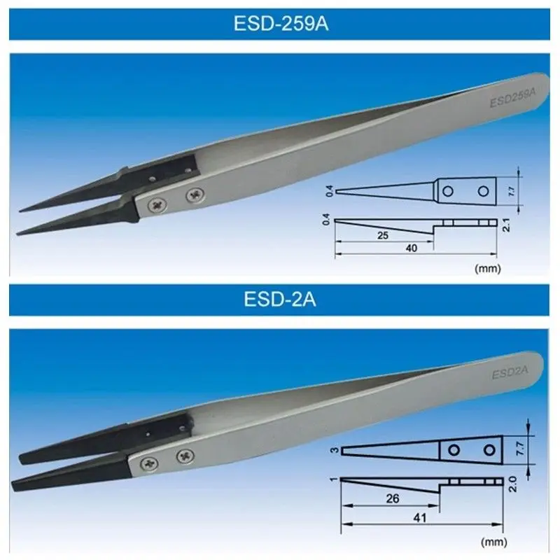 1pc Carbon Fiber Tipped Head Plier Tweezers ESD IC SMD SMT Antistatic Repair Tool
1pc Carbon Fiber Tipped Head Plier Tweezers ESD IC SMD SMT Antistatic Repair Tool